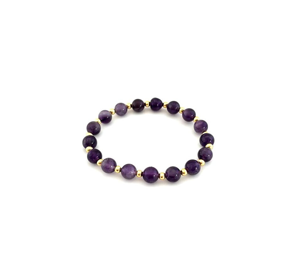 Amethyst Bead Bracelet