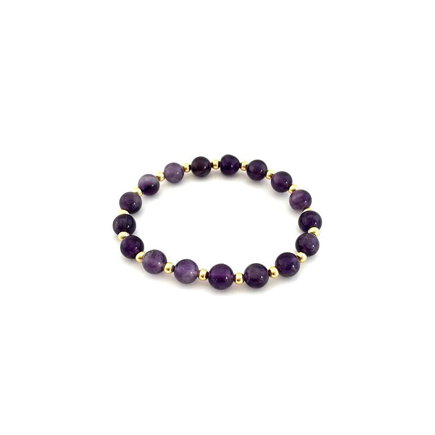 Amethyst Bead Bracelet