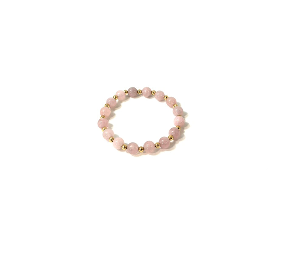 Rose Quartz Bead Bracelet