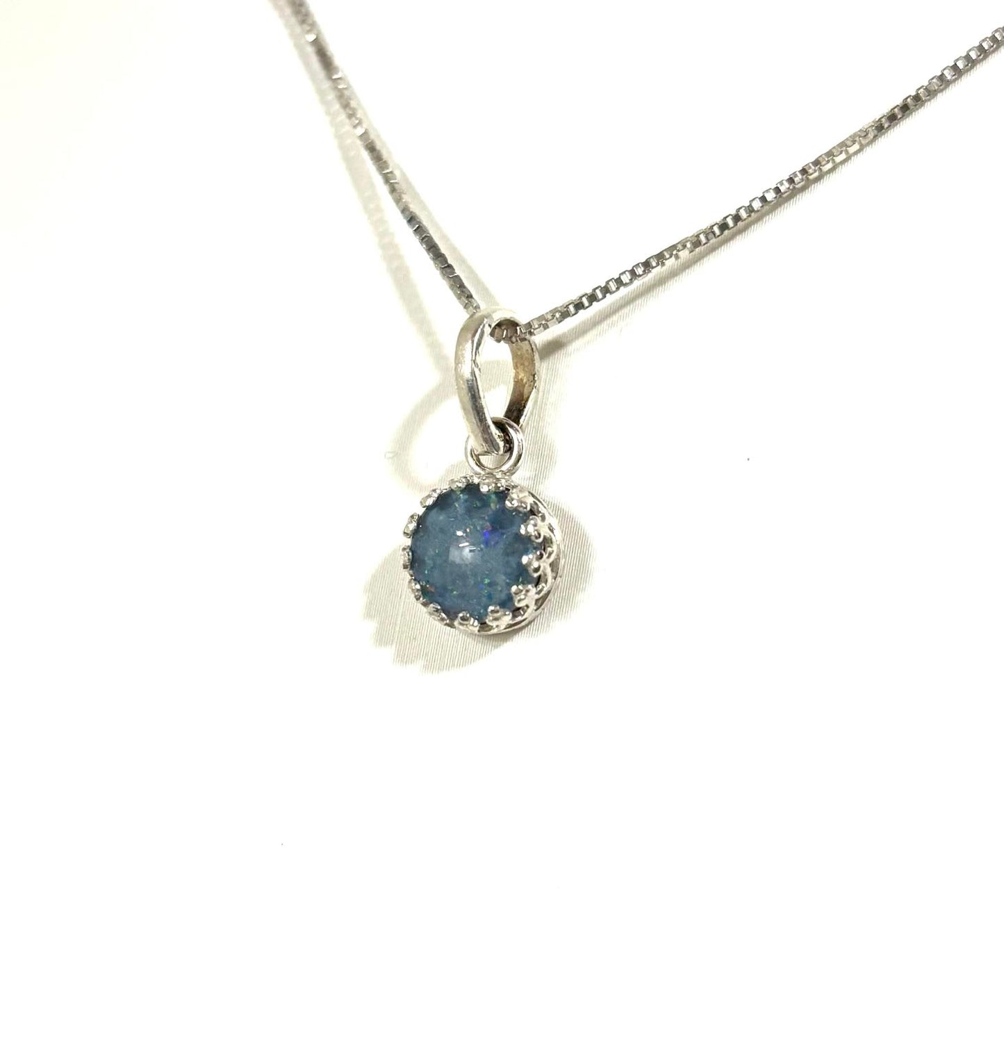 Blue Australian Opal Pendant