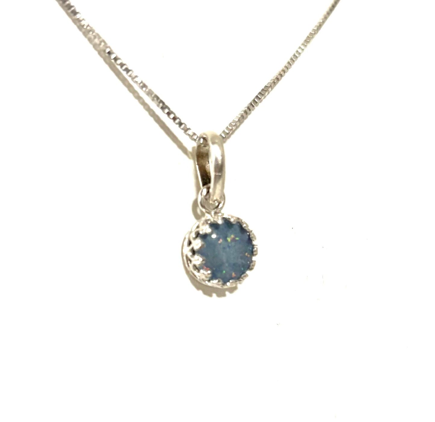 Blue Australian Opal Pendant
