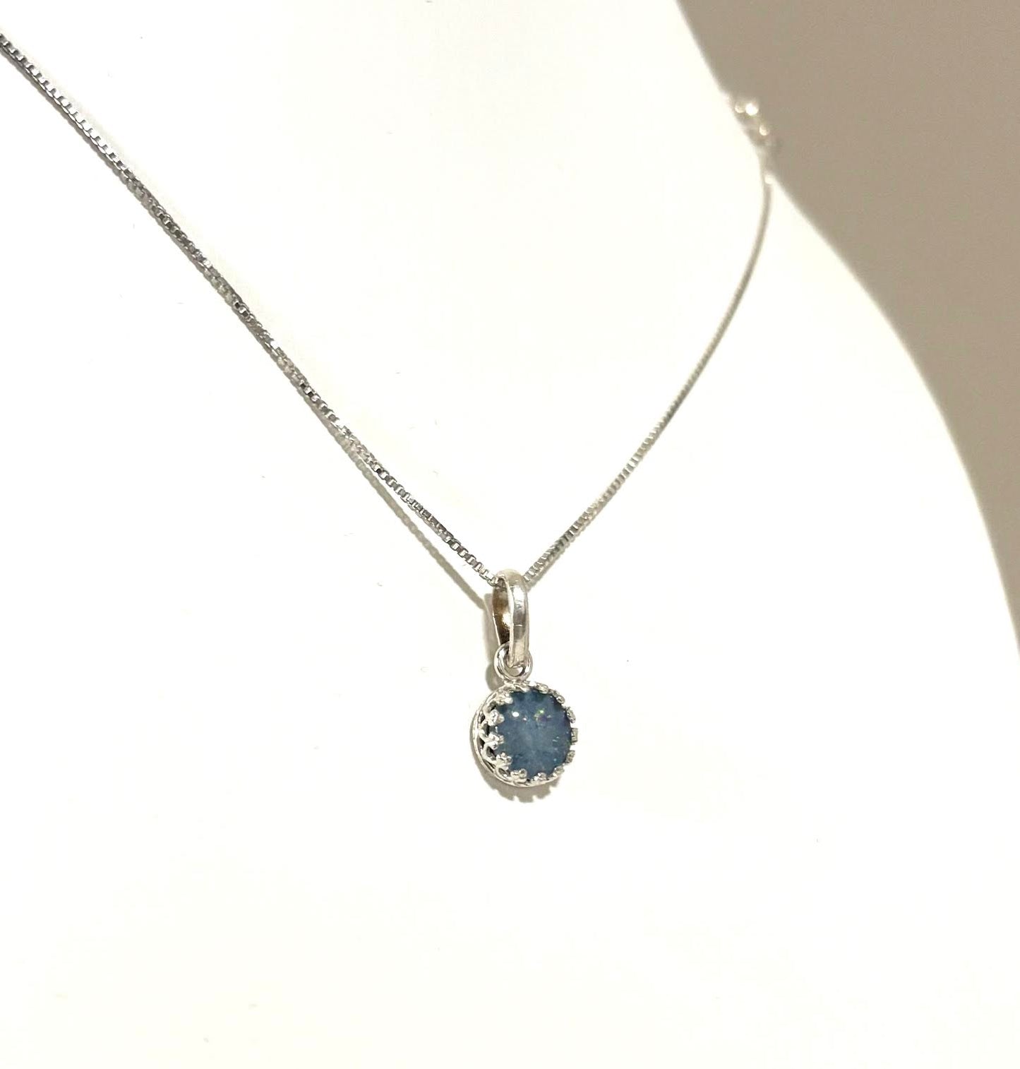 Blue Australian Opal Pendant