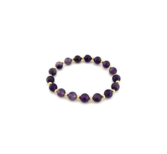 Amethyst Bead Bracelet