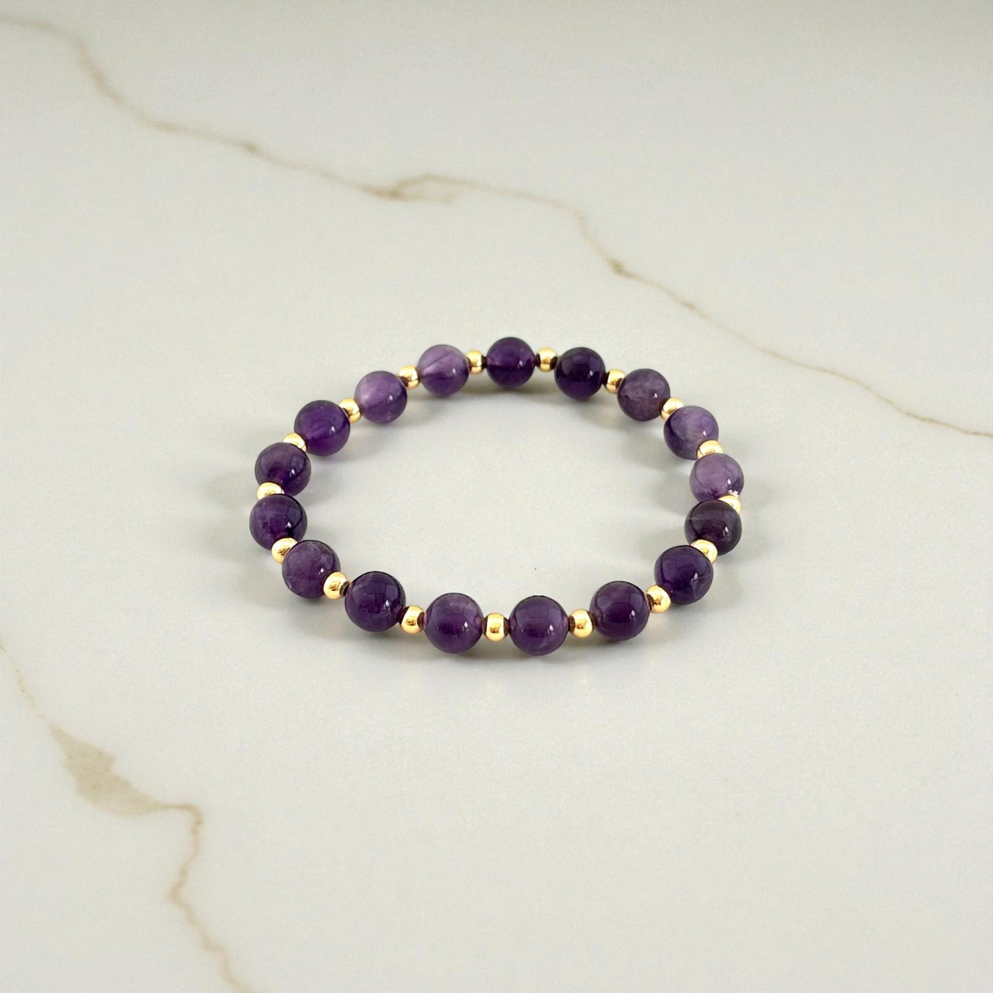 Amethyst Bead Bracelet