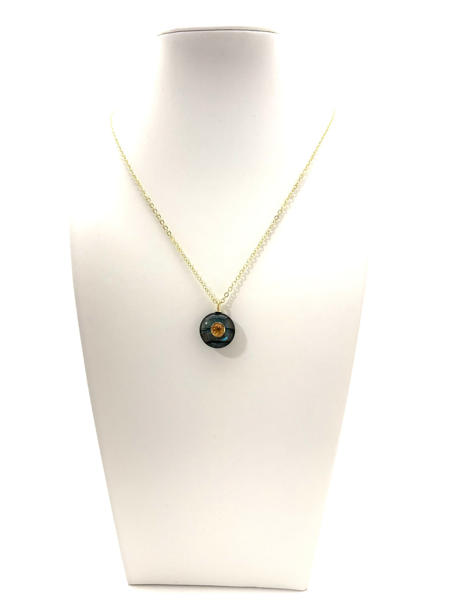 Labradorite and Citrine Pendant