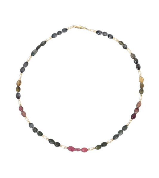 Tourmaline and Pearl Necklace
