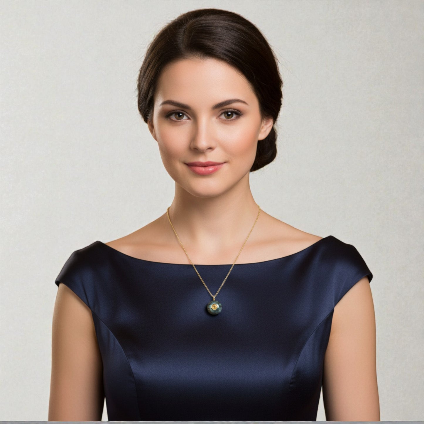 Labradorite and Citrine Pendant