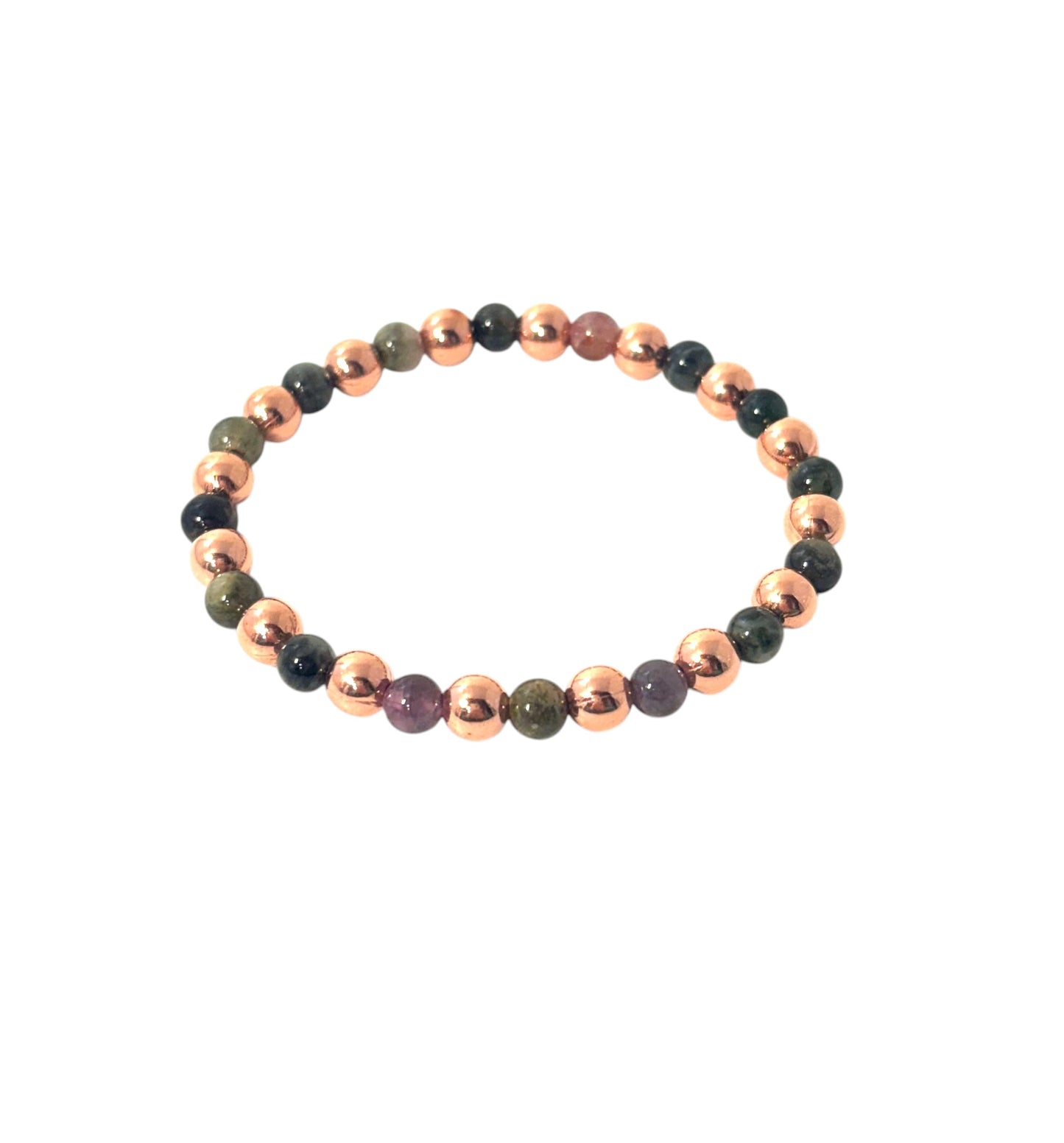 Tourmaline Mix and Copper Bracelet