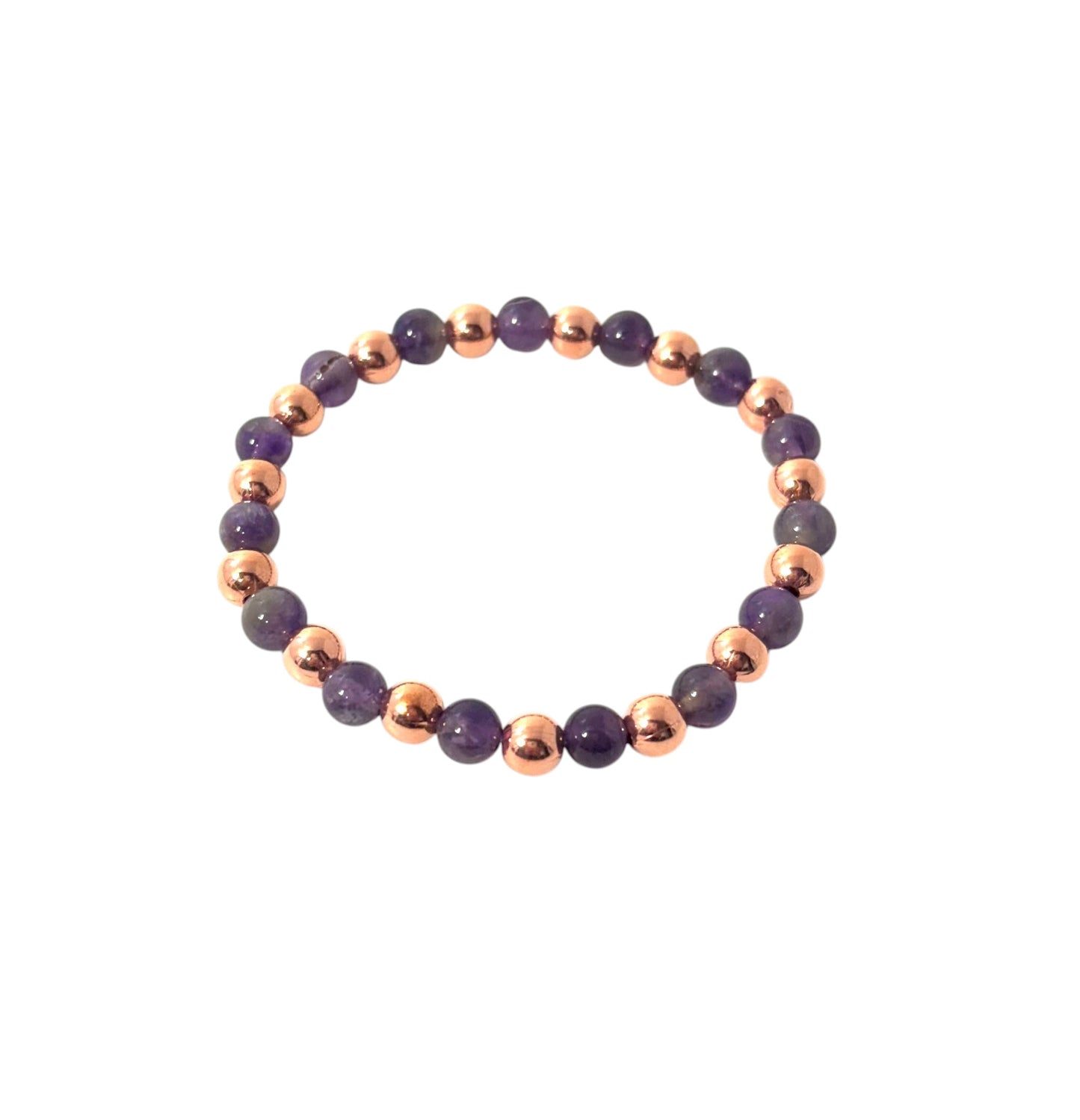 Amethyst and Copper Bracelet