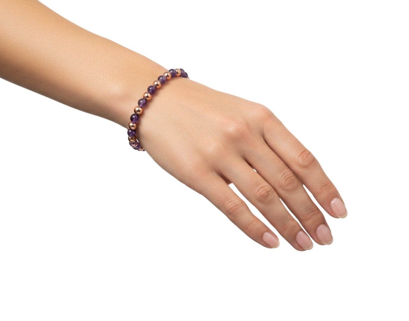 Amethyst and Copper Bracelet