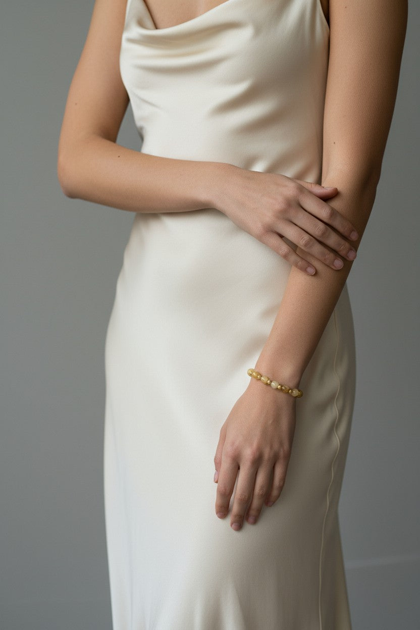 Golden Rutile Quartz Bracelet